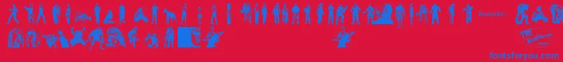 resi char font Font – Blue Fonts on Red Background