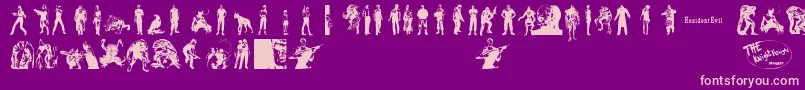 resi char font Font – Pink Fonts on Purple Background