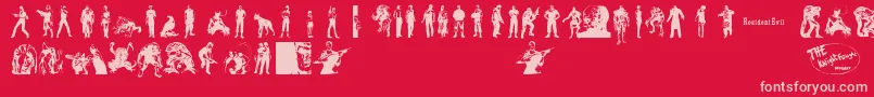 resi char font Font – Pink Fonts on Red Background