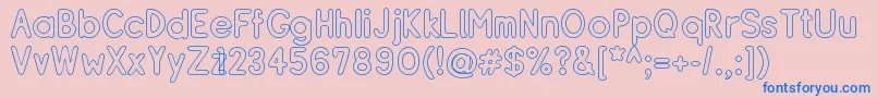 RESIBO   Font – Blue Fonts on Pink Background