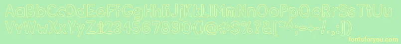 RESIBO   Font – Yellow Fonts on Green Background