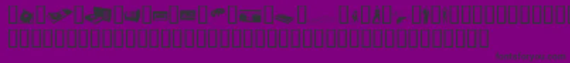 Шрифт FenotypeDingsPreview – чёрные шрифты на фиолетовом фоне