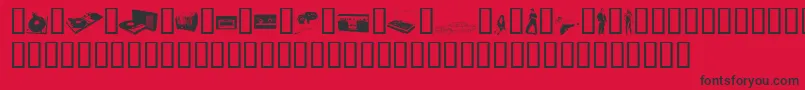 FenotypeDingsPreview Font – Black Fonts on Red Background