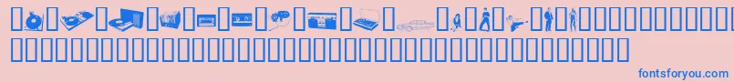 FenotypeDingsPreview Font – Blue Fonts on Pink Background