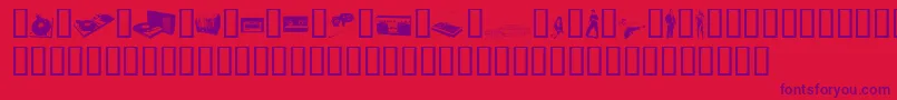 FenotypeDingsPreview Font – Purple Fonts on Red Background