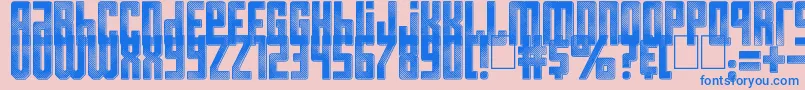 Resistance is Futile Font – Blue Fonts on Pink Background