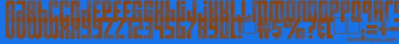 Resistance is Futile Font – Brown Fonts on Blue Background