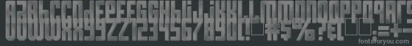 フォントResistance is Futile – 黒い背景に灰色の文字