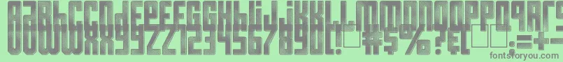 Resistance is Futile Font – Gray Fonts on Green Background