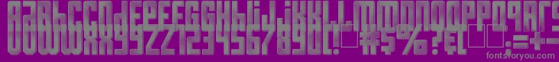 フォントResistance is Futile – 紫の背景に灰色の文字