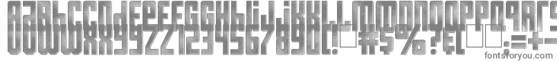 フォントResistance is Futile – 白い背景に灰色の文字