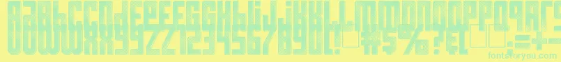 Resistance is Futile Font – Green Fonts on Yellow Background