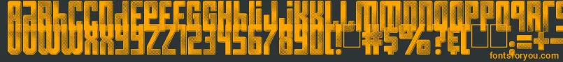 Resistance is Futile Font – Orange Fonts on Black Background