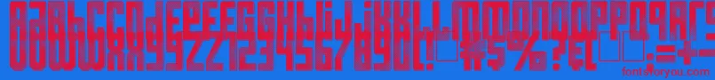 Resistance is Futile Font – Red Fonts on Blue Background
