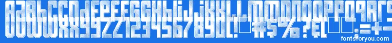 Resistance is Futile Font – White Fonts on Blue Background