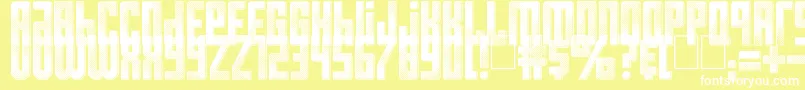 Resistance is Futile Font – White Fonts on Yellow Background