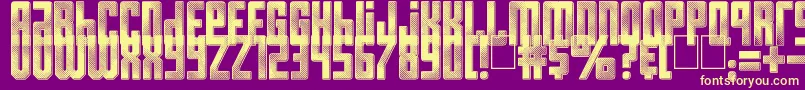 フォントResistance is Futile – 紫の背景に黄色のフォント