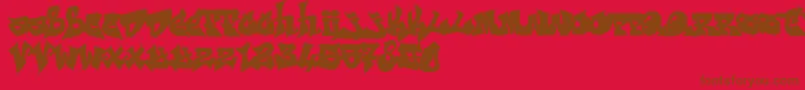 RESKAGRAF Font – Brown Fonts on Red Background