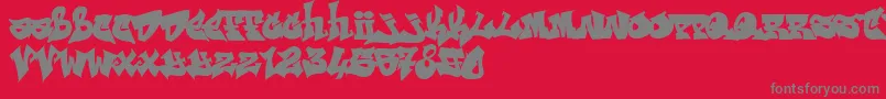 RESKAGRAF Font – Gray Fonts on Red Background