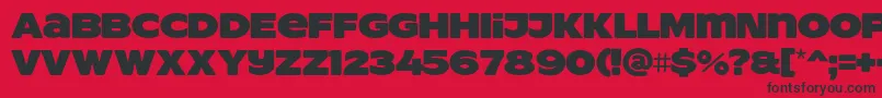 ResotYgPERSONALUSE Font – Black Fonts on Red Background