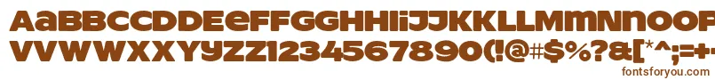 Шрифт ResotYgPERSONALUSE – коричневые шрифты на белом фоне