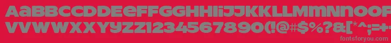 フォントResotYgPERSONALUSE – 赤い背景に灰色の文字