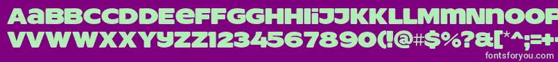 ResotYgPERSONALUSE Font – Green Fonts on Purple Background