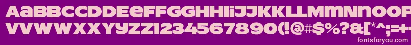 Czcionka ResotYgPERSONALUSE – różowe czcionki na fioletowym tle
