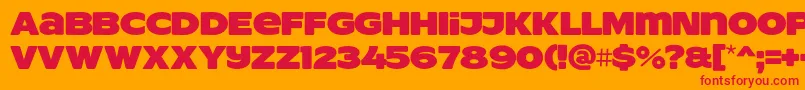 ResotYgPERSONALUSE Font – Red Fonts on Orange Background