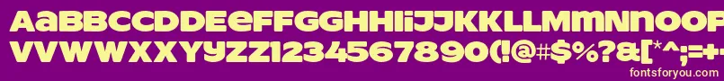 ResotYgPERSONALUSE Font – Yellow Fonts on Purple Background