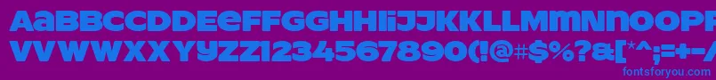 ResotYgPERSONALUSE Font – Blue Fonts on Purple Background
