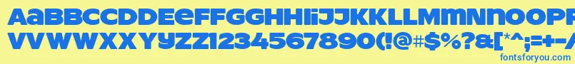 ResotYgPERSONALUSE Font – Blue Fonts on Yellow Background