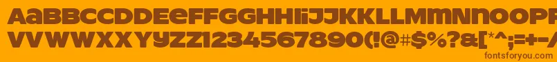 ResotYgPERSONALUSE Font – Brown Fonts on Orange Background