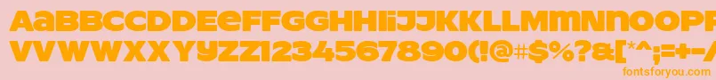 ResotYgPERSONALUSE Font – Orange Fonts on Pink Background