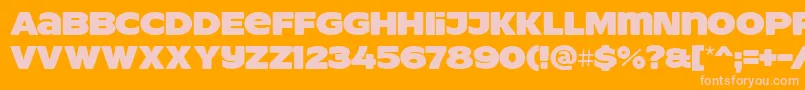 ResotYgPERSONALUSE-Schriftart – Rosa Schriften auf orangefarbenem Hintergrund