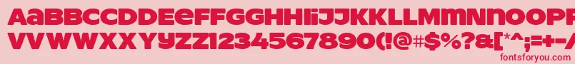 ResotYgPERSONALUSE-fontti – punaiset fontit vaaleanpunaisella taustalla