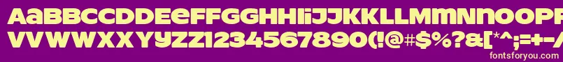 Шрифт ResotYgPERSONALUSE – жёлтые шрифты на фиолетовом фоне