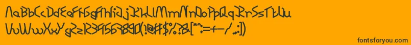 RESPECT BOLD Font – Black Fonts on Orange Background