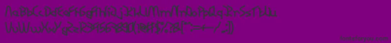 RESPECT BOLD-Schriftart – Schwarze Schriften auf violettem Hintergrund