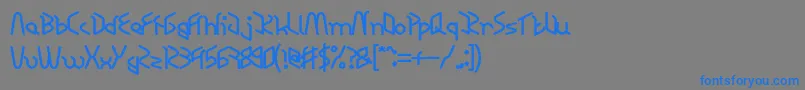 RESPECT BOLD-Schriftart – Blaue Schriften auf grauem Hintergrund
