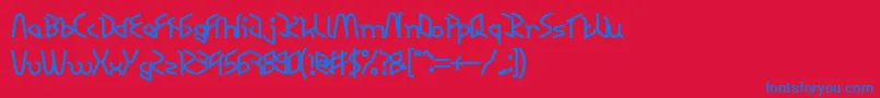 RESPECT BOLD Font – Blue Fonts on Red Background