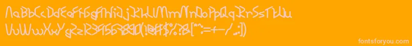 RESPECT BOLD Font – Pink Fonts on Orange Background