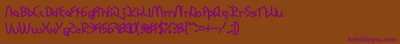 RESPECT BOLD-Schriftart – Violette Schriften auf braunem Hintergrund