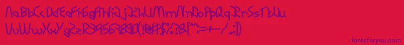 RESPECT BOLD Font – Purple Fonts on Red Background
