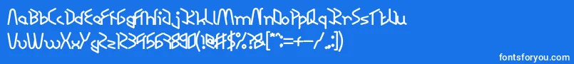 フォントRESPECT BOLD – 青い背景に白い文字