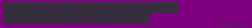 RESPECT HOLLOW INVERSE Font – Black Fonts on Purple Background