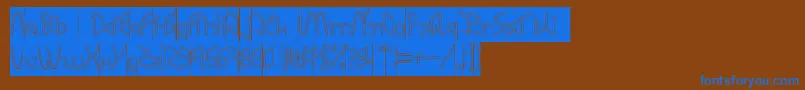 RESPECT HOLLOW INVERSE Font – Blue Fonts on Brown Background