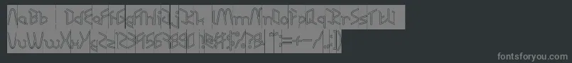 RESPECT HOLLOW INVERSE Font – Gray Fonts on Black Background