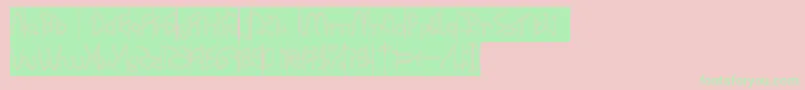 RESPECT HOLLOW INVERSE Font – Green Fonts on Pink Background