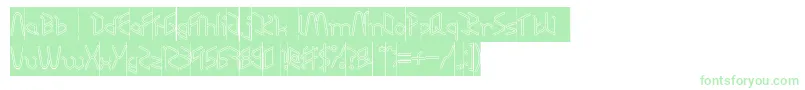 Шрифт RESPECT HOLLOW INVERSE – зелёные шрифты на белом фоне